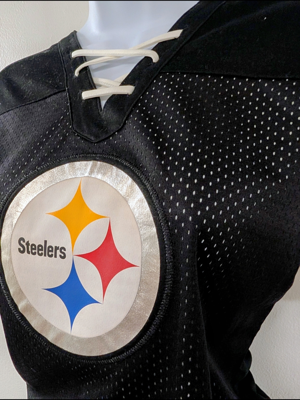 Majestic Black Jersey with Gold Football Patch - Picture 7 of 10